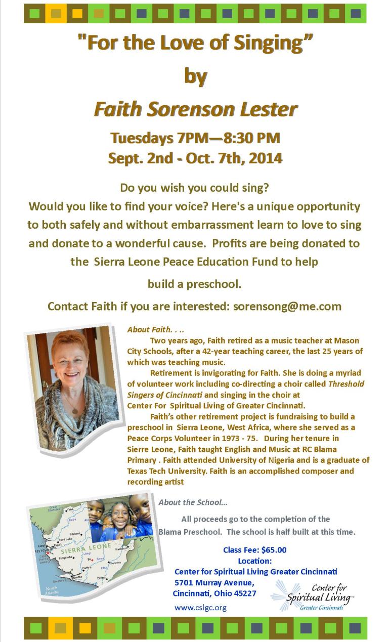 Draft For the Love of Singing 08282014